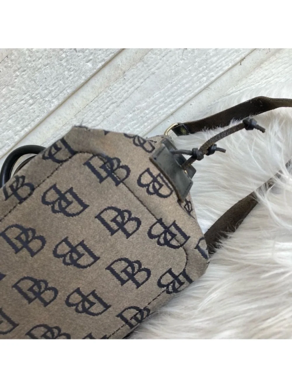 DOONEY & BOURKE Signature Y2K Monogram tote Satchel Black Grey